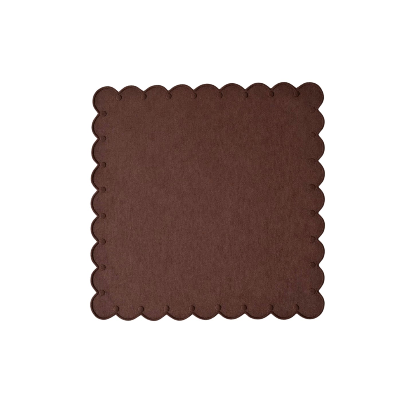 Brown Seashell Nakışlı 2’li Amerikan Servisi ve 2’li Peçete Seti