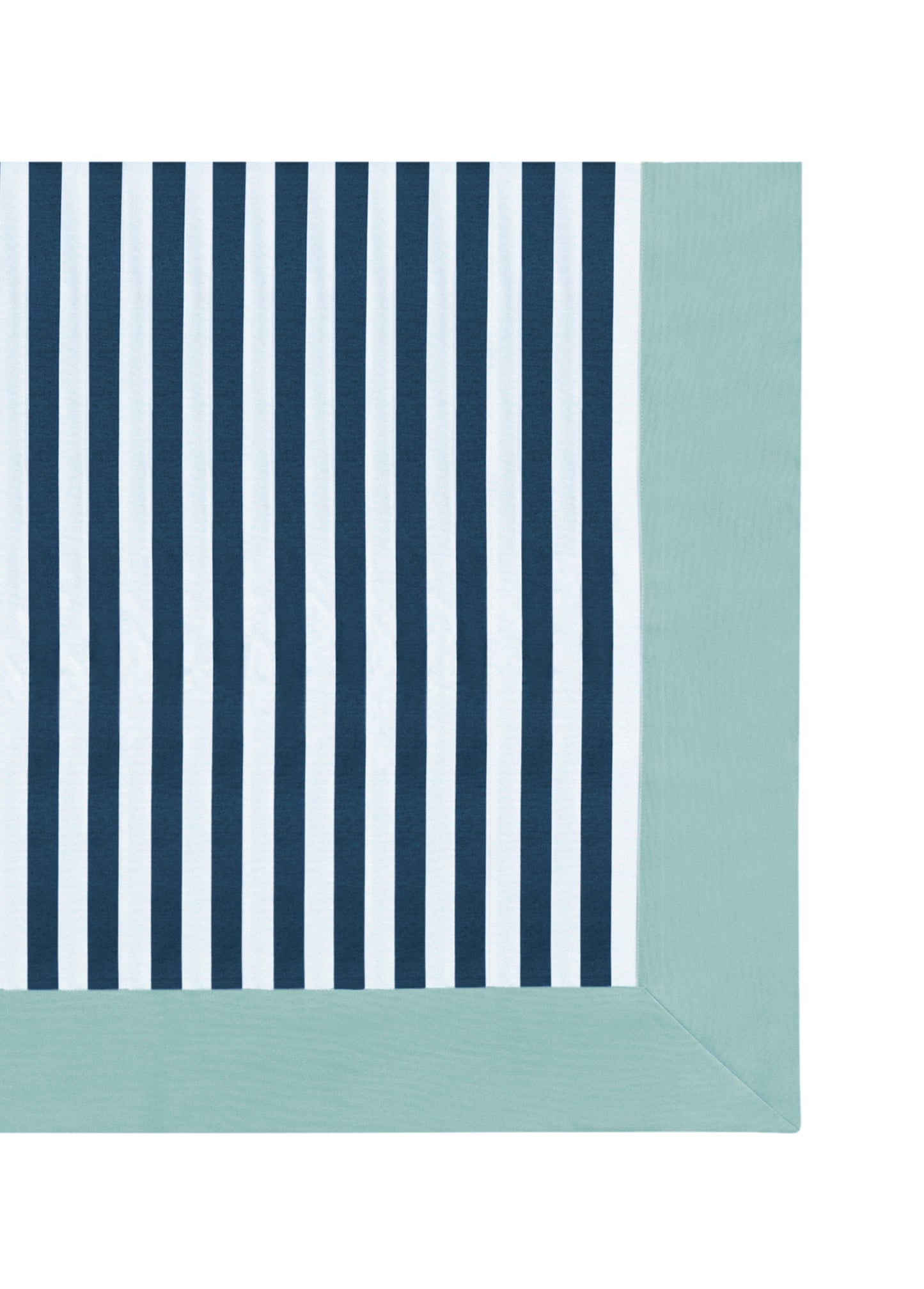 Gala Stripe Series - Navy Blue Striped Tablecloth with Blue Border 260x160 cm