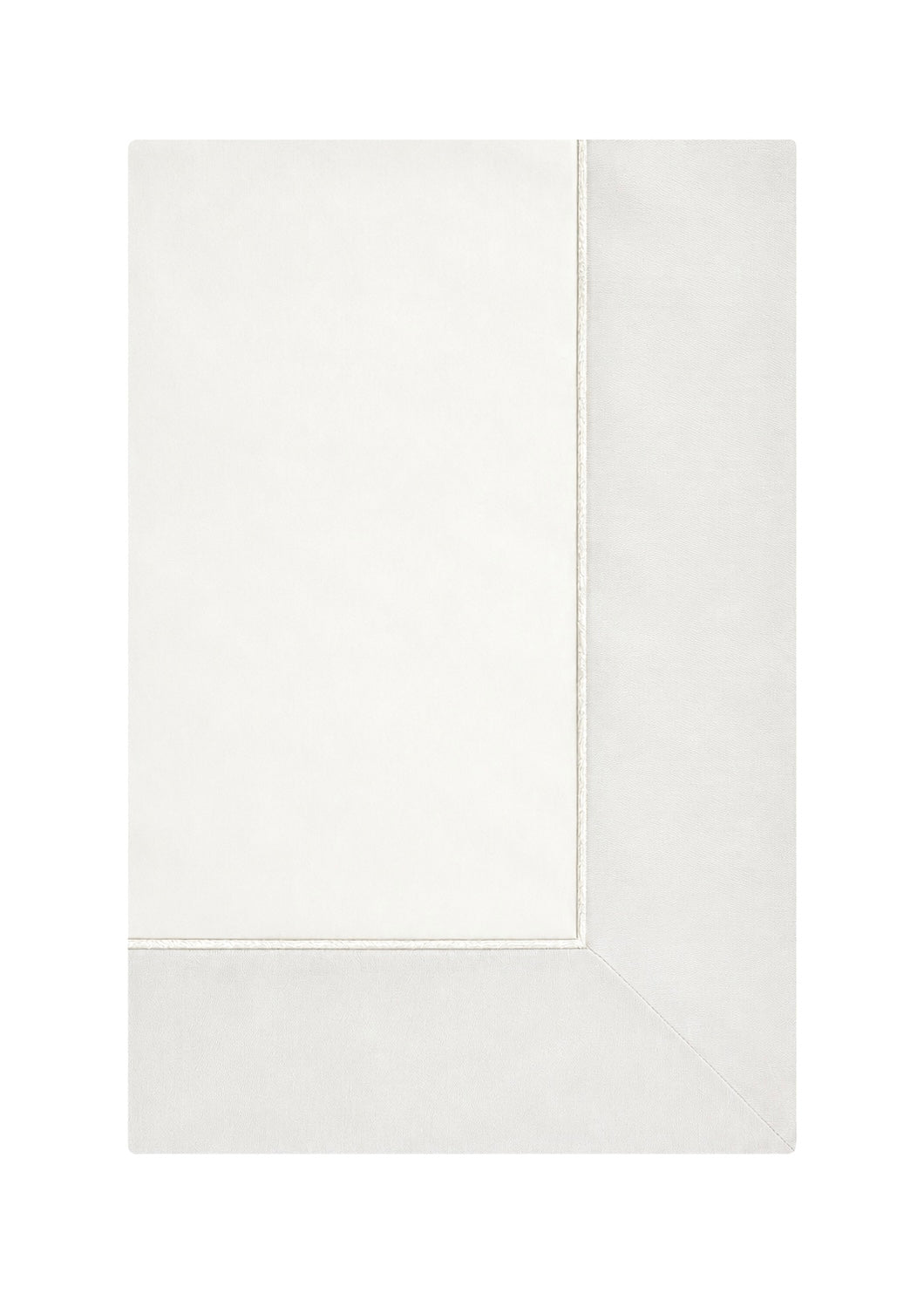Maison Blanche Masa Örtüsü – Beyaz Bordürlü ve Beyaz Piko İşlemeli | 260 × 160 cm