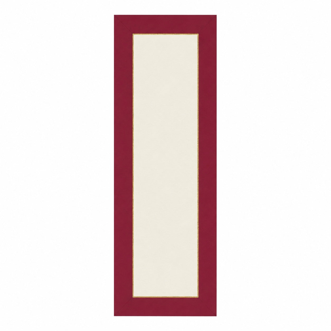 Bordeaux Whisper Bordo & Bej Kumaş Üzerine Altın Renk İşlemeli Runner 150x50 cm
