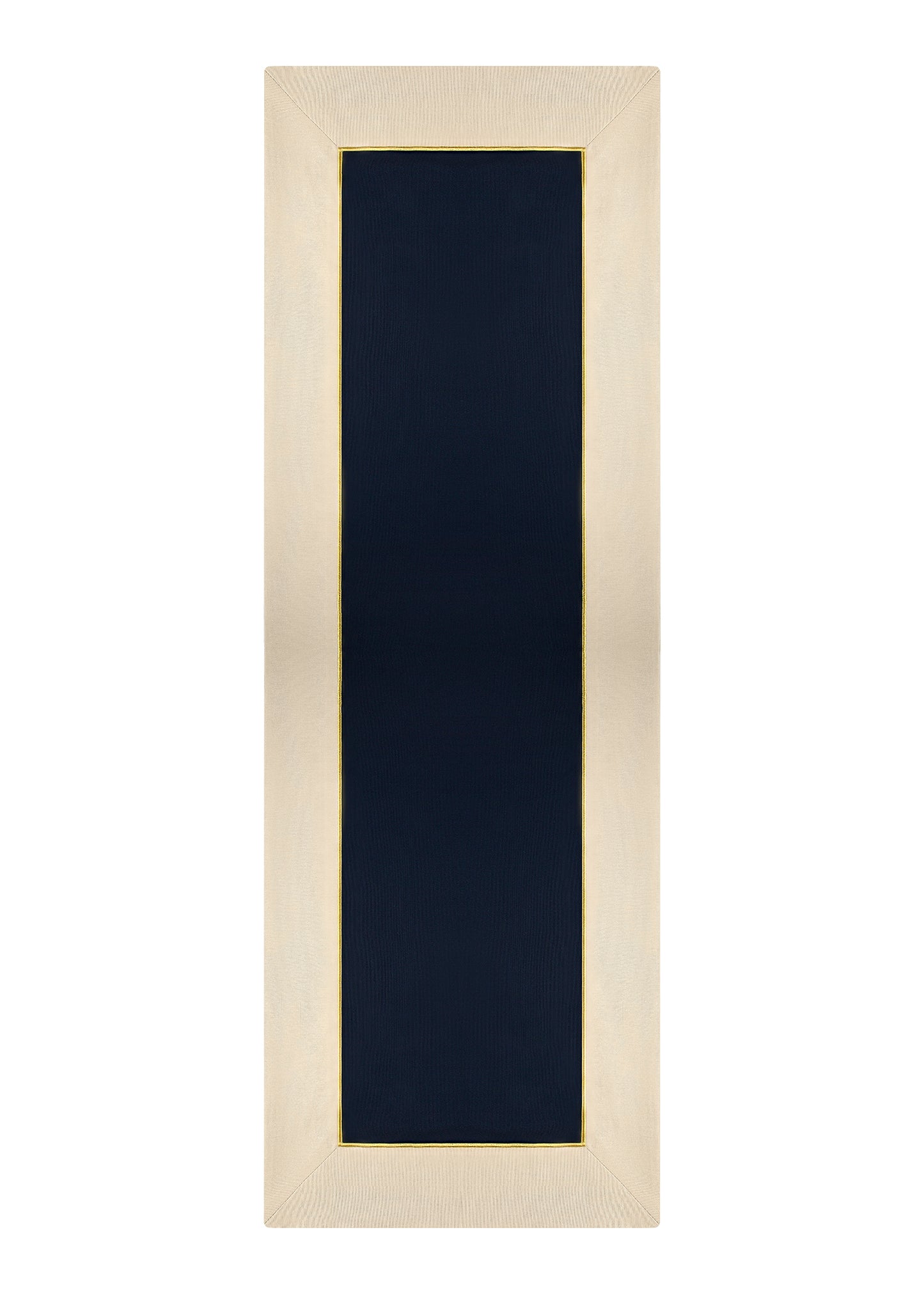 Navy Blue & Beige With Gold Embroidered, Timeless Runner, 150 x 50 cm  -“Midnight Shine Runner”