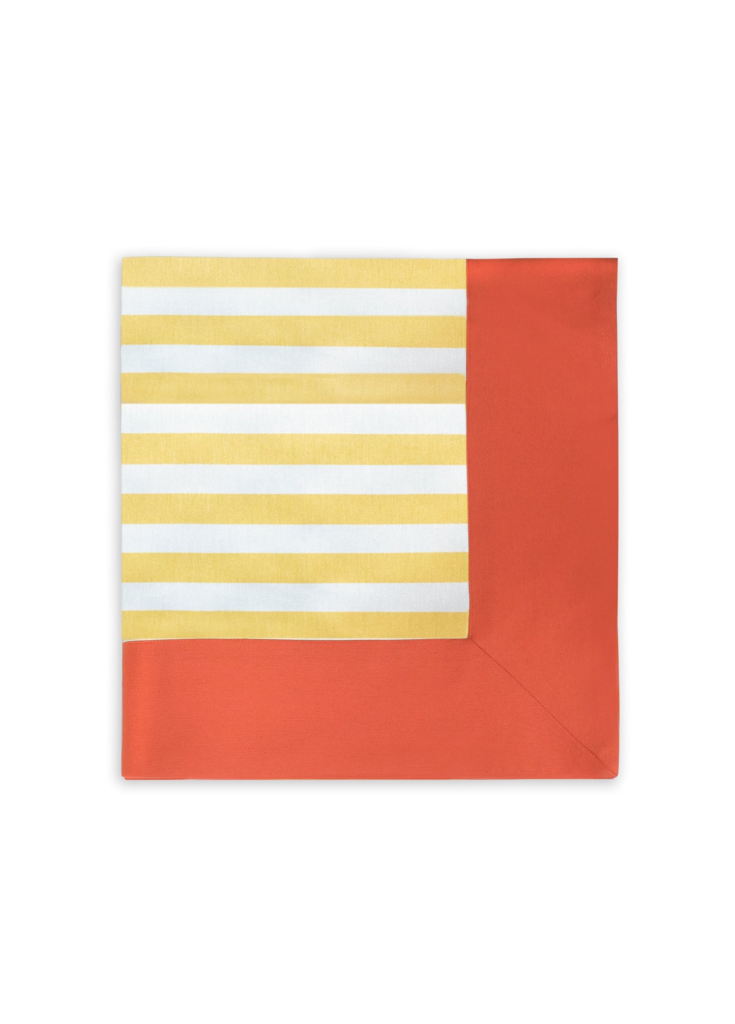 Gala Stripe Series - Yellow Striped Tablecloth with Orange Border 260x160 cm